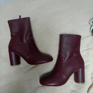 Kurt Geiger Deep Red Heeled Boots